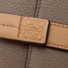 Small vertical wallet in soft grained calfskin Taupe/Gold Small vertical wallet in soft grained calfskin Taupe/Gold