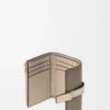 Small vertical wallet in soft grained calfskin Taupe/Talc Small vertical wallet in soft grained calfskin Taupe/Talc