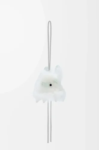 Snow Bunny charm in shearling White