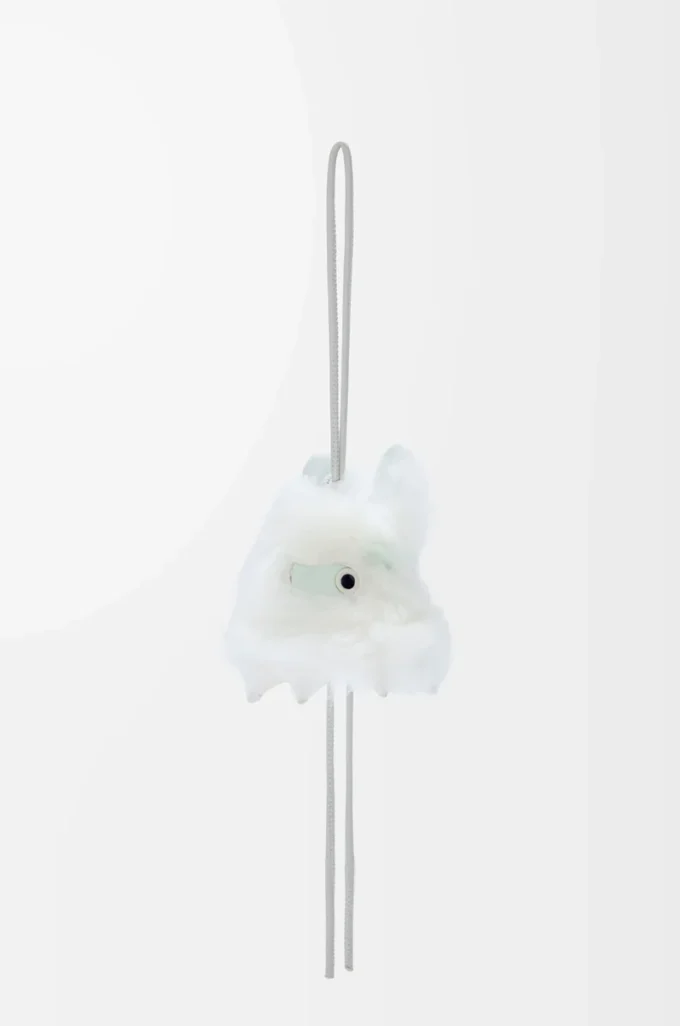 Snow Bunny charm in shearling White Snow Bunny charm in shearling White