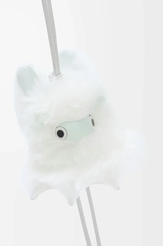 Snow Bunny charm in shearling White Snow Bunny charm in shearling White