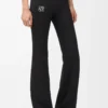 Soft bootleg pants in technical jersey Black Soft bootleg pants in technical jersey Black
