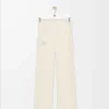 Soft bootleg pants in technical jersey Ivory Soft bootleg pants in technical jersey Ivory