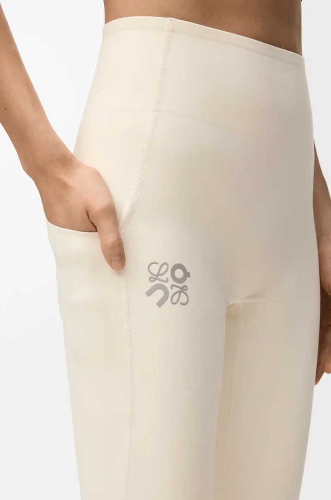 Soft bootleg pants in technical jersey Ivory Soft bootleg pants in technical jersey Ivory