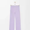 Soft bootleg pants in technical jersey Lilac
