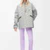 Soft bootleg pants in technical jersey Lilac