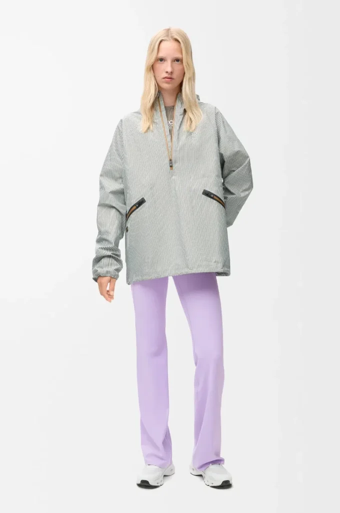 Soft bootleg pants in technical jersey Lilac
