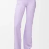 Soft bootleg pants in technical jersey Lilac