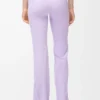 Soft bootleg pants in technical jersey Lilac