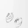 Stacked hoop earrings in sterling silver Silver Stacked hoop earrings in sterling silver Silver