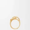Stacked ring in sterling silver and enamel Gold/Ivory Stacked ring in sterling silver and enamel Gold/Ivory
