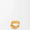 Stacked ring in sterling silver Gold