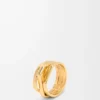 Stacked ring in sterling silver Gold