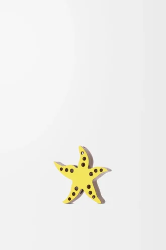 Starfish dice in calfskin Yellow/Tan