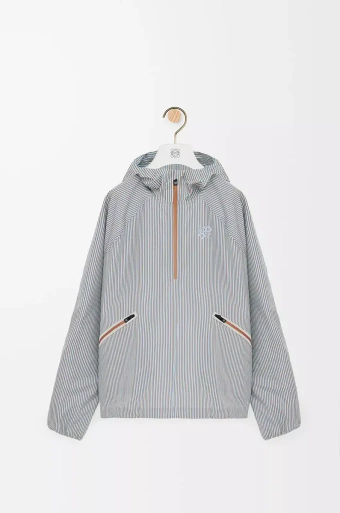 Storm anorak in technical shell Beige/Blue Storm anorak in technical shell Beige/Blue