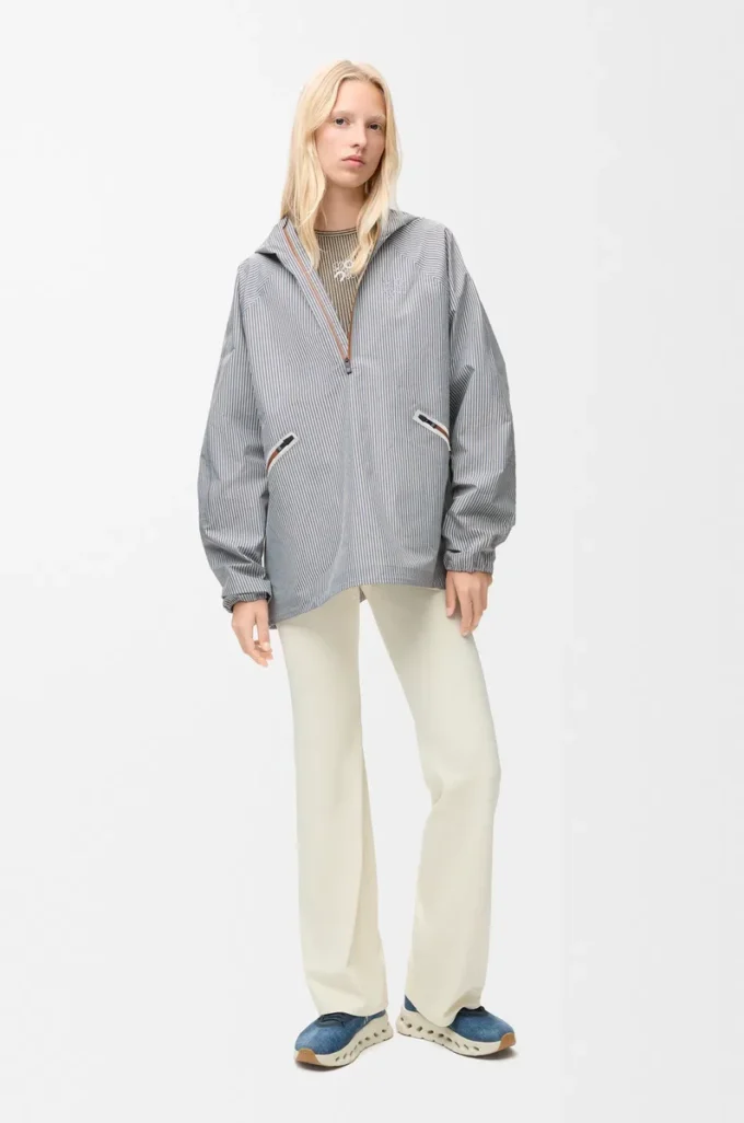 Storm anorak in technical shell Beige/Blue Storm anorak in technical shell Beige/Blue