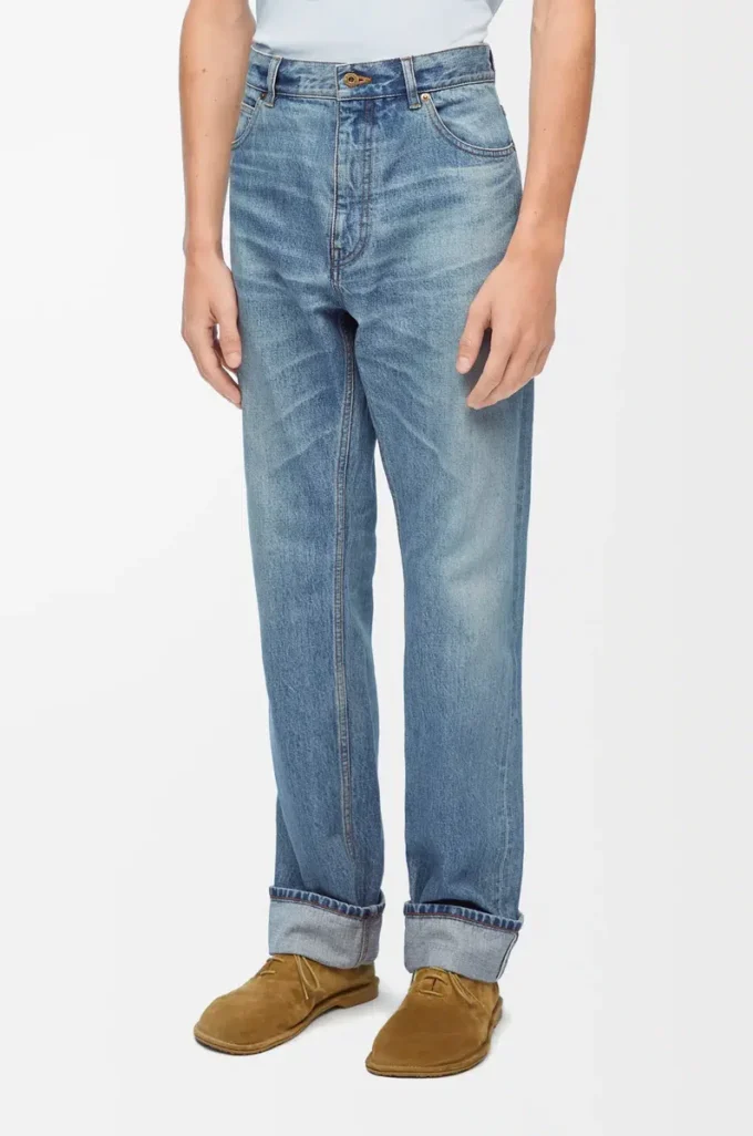 Straight leg jeans in denim Vintage Blue Straight leg jeans in denim Vintage Blue