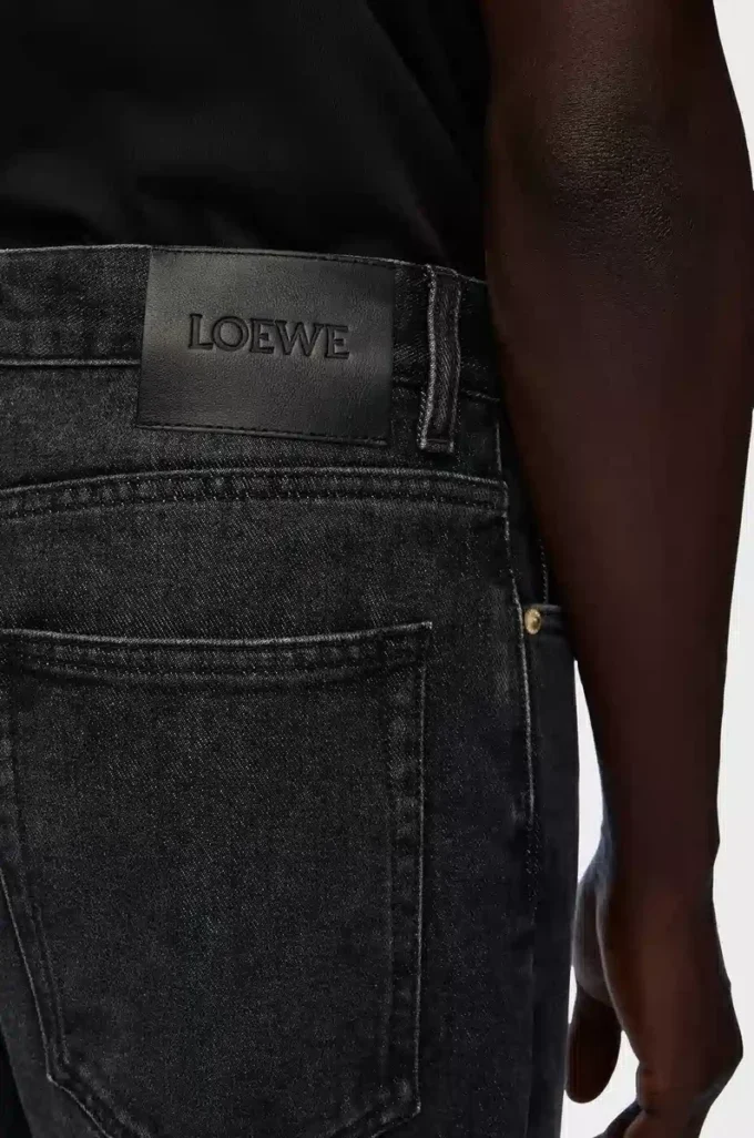 Straight leg jeans in denim Washed Black Straight leg jeans in denim Washed Black
