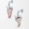 Strawberry earrings in sterling silver and pearl Silver/Red Strawberry earrings in sterling silver and pearl Silver/Red