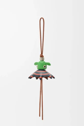 Stripey Puzz charm Tan/Green