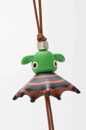 Stripey Puzz charm Tan/Green