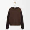Sweater in cashmere Brown/Dark Brown Sweater in cashmere Brown/Dark Brown