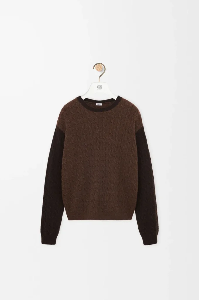 Sweater in cashmere Brown/Dark Brown Sweater in cashmere Brown/Dark Brown