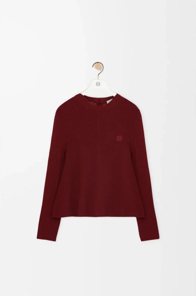Sweater in cashmere Burgundy Sweater in cashmere Burgundy