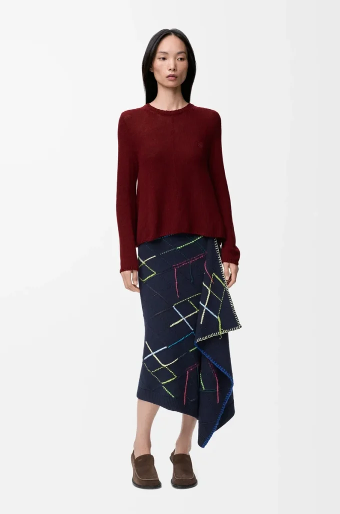 Sweater in cashmere Burgundy Sweater in cashmere Burgundy