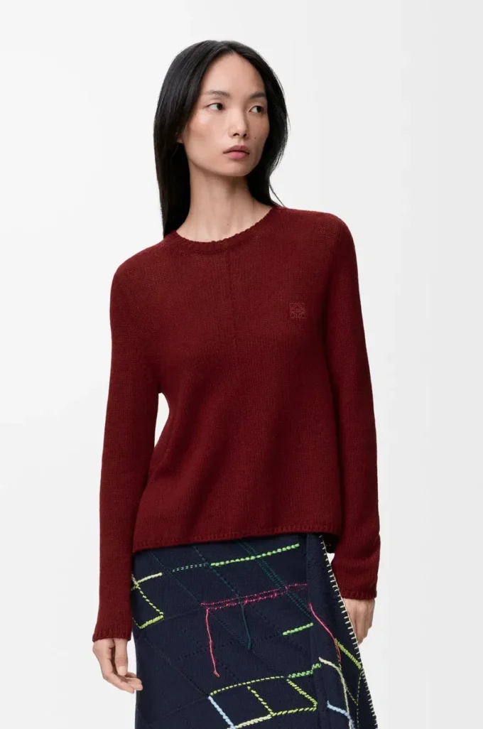 Sweater in cashmere Burgundy Sweater in cashmere Burgundy
