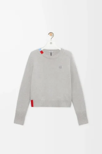 Sweater in cashmere Light Blue/Multicolor