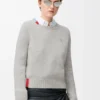 Sweater in cashmere Light Blue/Multicolor Sweater in cashmere Light Blue/Multicolor