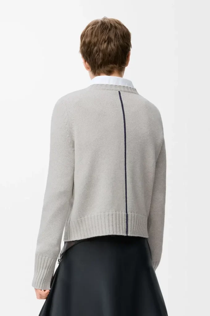 Sweater in cashmere Light Blue/Multicolor Sweater in cashmere Light Blue/Multicolor