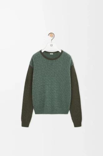 Sweater in cashmere Light Green/Khaki Green