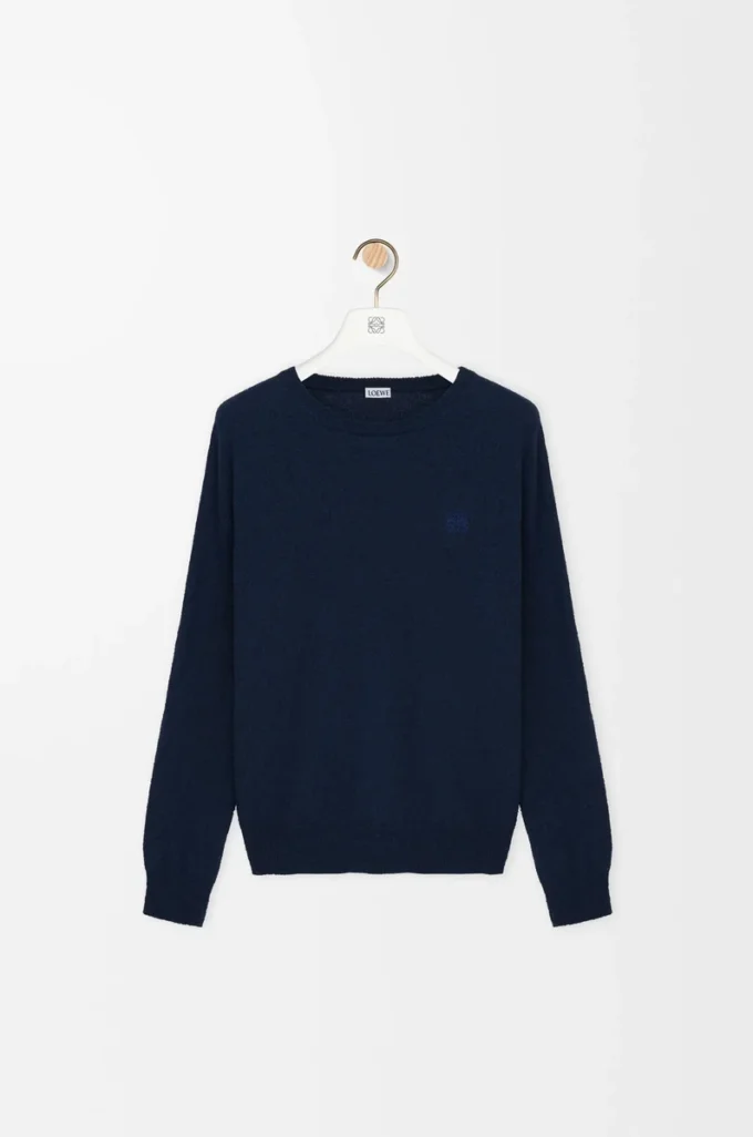 Sweater in cotton blend Navy Blue Sweater in cotton blend Navy Blue
