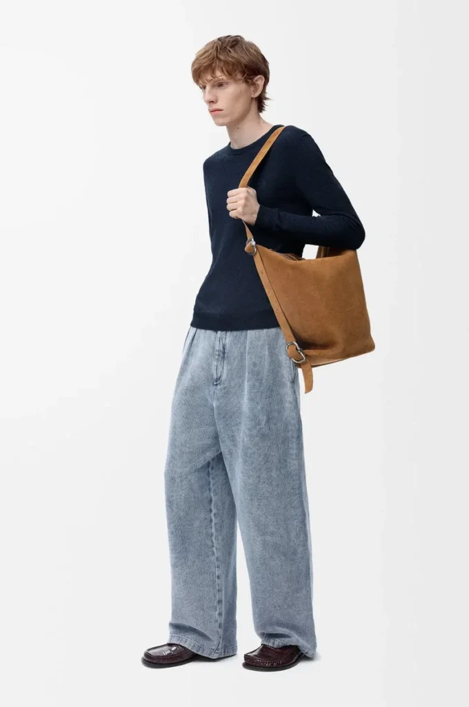 Sweater in cotton blend Navy Blue Sweater in cotton blend Navy Blue