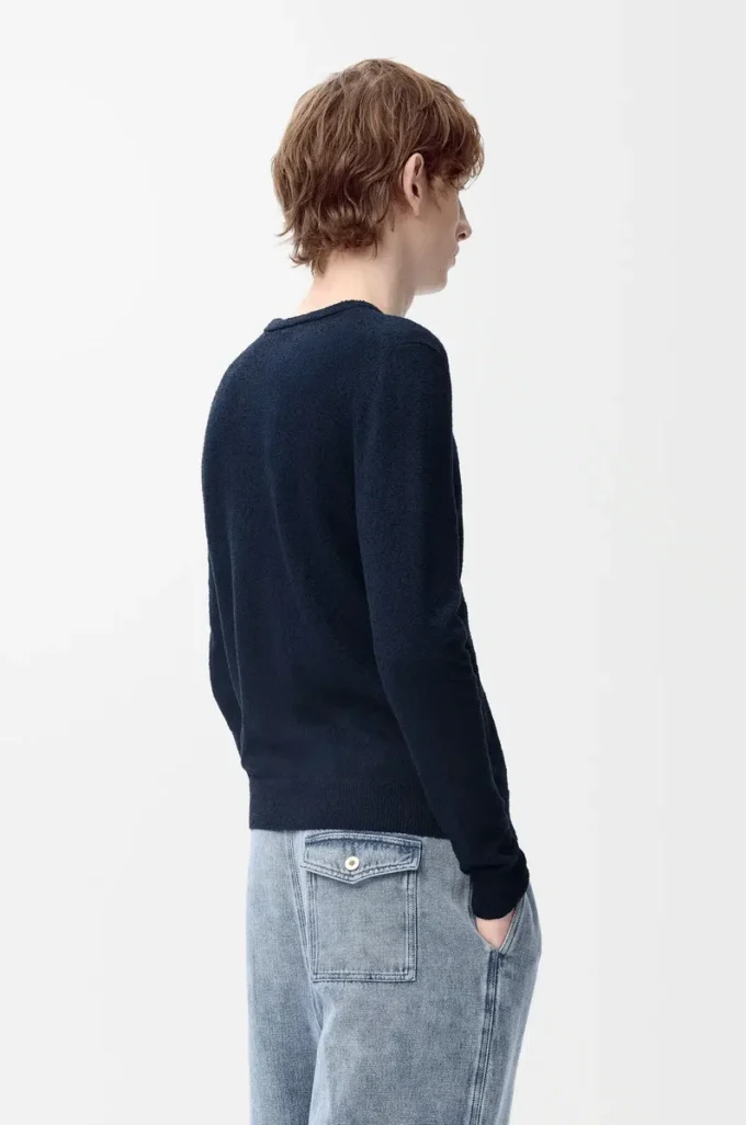 Sweater in cotton blend Navy Blue Sweater in cotton blend Navy Blue
