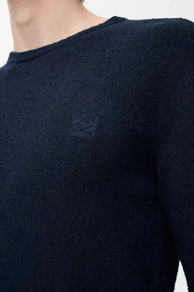 Sweater in cotton blend Navy Blue Sweater in cotton blend Navy Blue