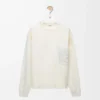 Sweater in cotton blend White/Light Grey Sweater in cotton blend White/Light Grey