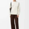 Sweater in cotton blend White/Light Grey Sweater in cotton blend White/Light Grey