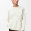 Sweater in cotton blend White/Light Grey Sweater in cotton blend White/Light Grey