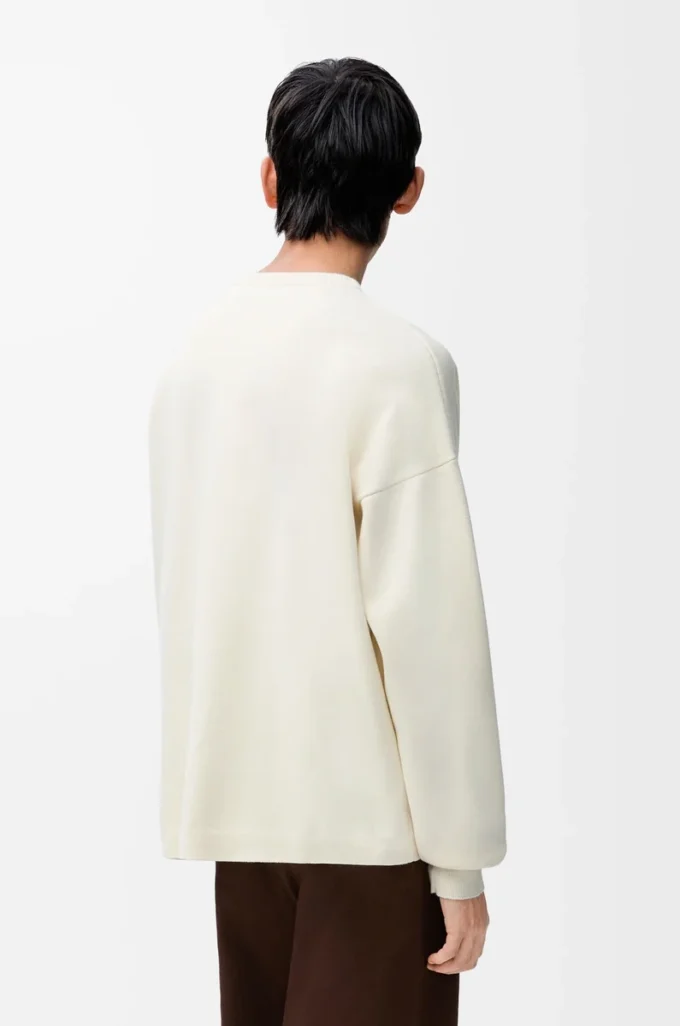 Sweater in cotton blend White/Light Grey Sweater in cotton blend White/Light Grey