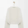 Sweater in mohair blend White Sweater in mohair blend White