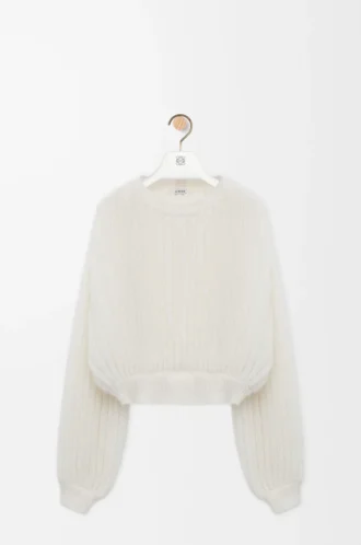 Sweater in mohair blend White