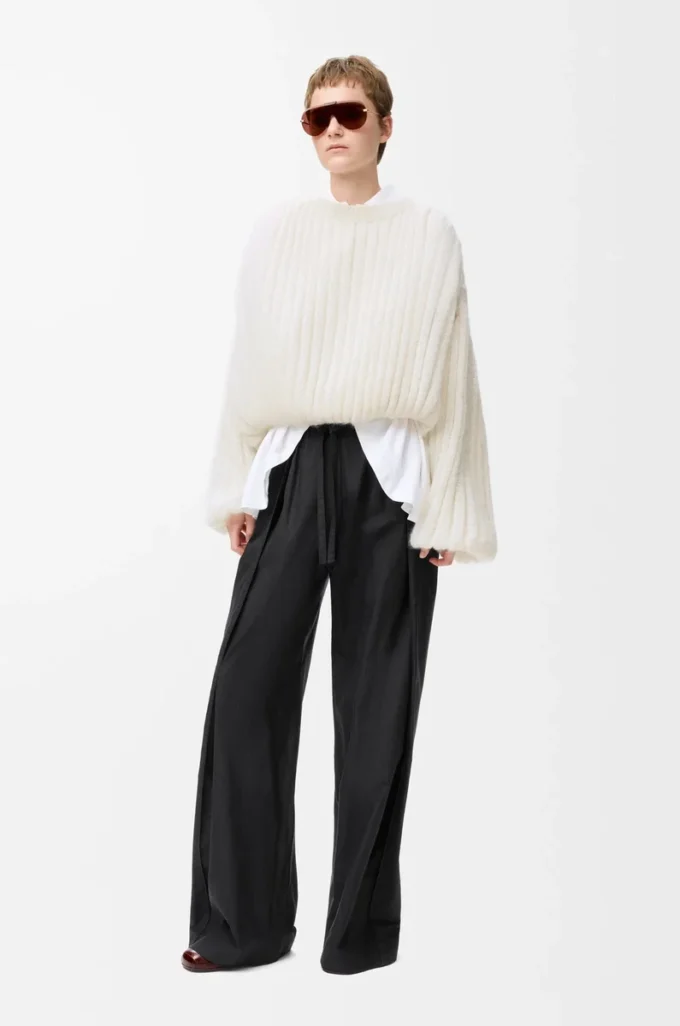Sweater in mohair blend White Sweater in mohair blend White