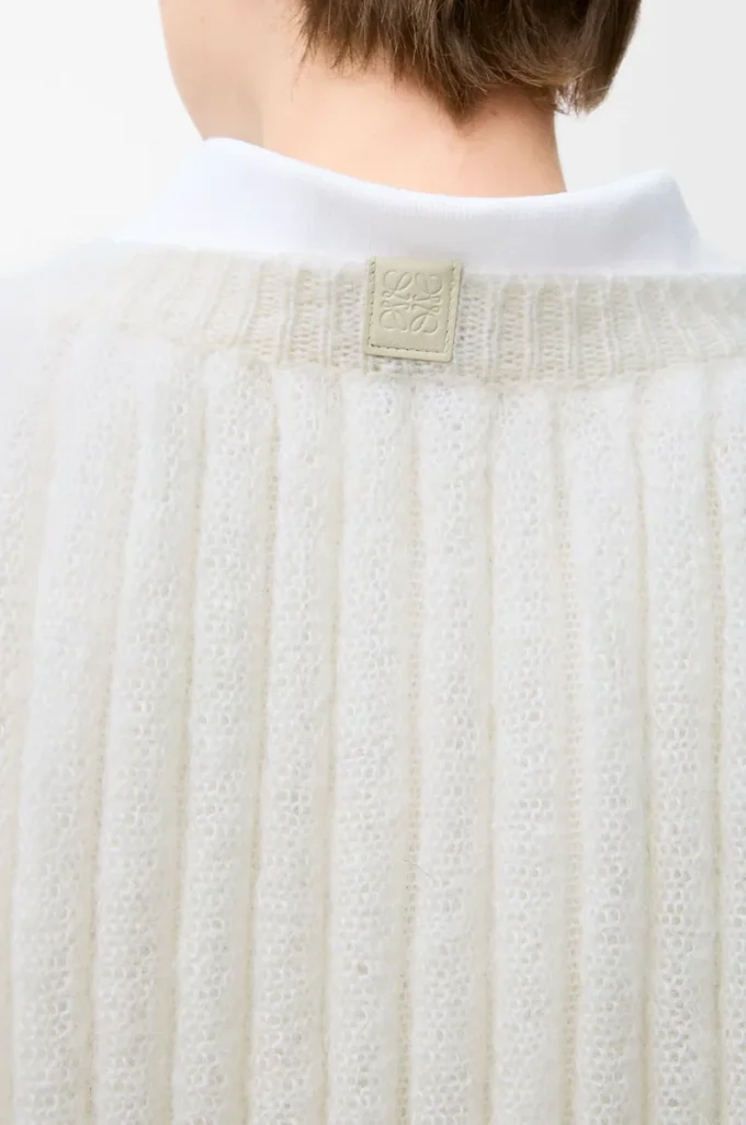 Sweater in mohair blend White Sweater in mohair blend White