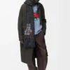Sweater in wool and mohair blend Blue/White