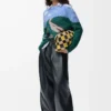 Sweater in wool and mohair Blue/Multicolor Sweater in wool and mohair Blue/Multicolor