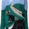 Sweater in wool and mohair Blue/Multicolor Sweater in wool and mohair Blue/Multicolor