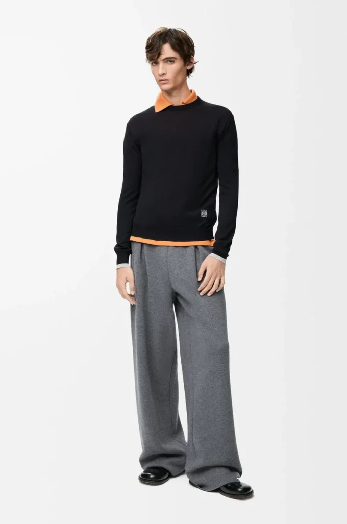 Sweater in wool Black/Grey